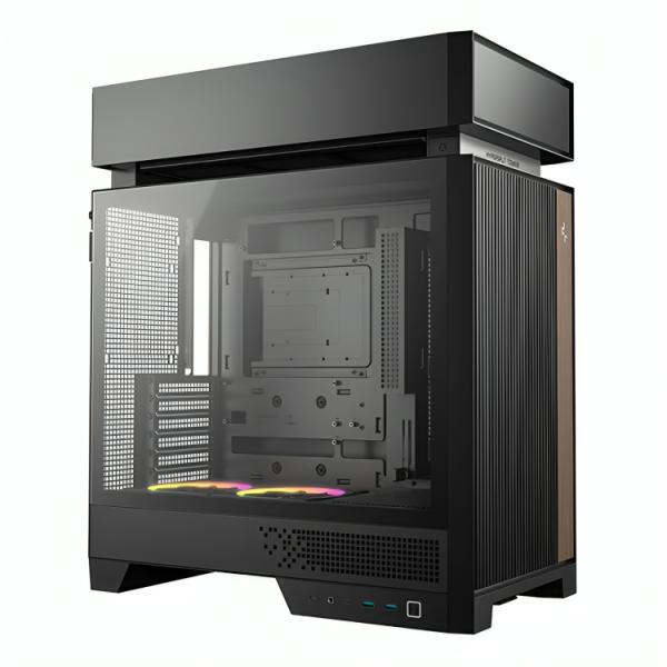 Gabinete para PC DeepCool CL660 Mid Tower Vidrio Templado 2 Ventiladores ARGB Negro