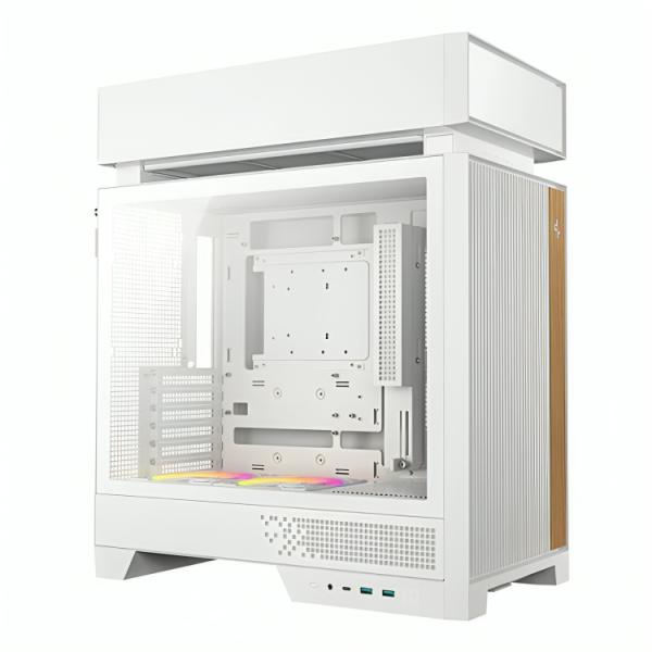 Gabinete para PC DeepCool CL660 Mid Tower Vidrio Templado 2 Ventiladores ARGB Blanco