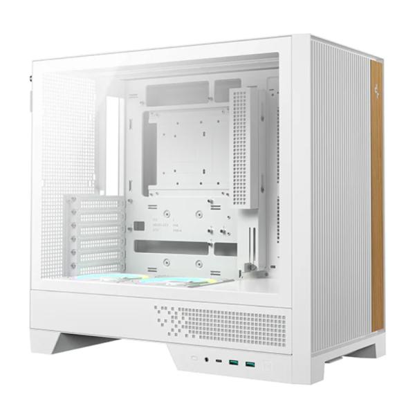 Gabinete para PC DeepCool CL600 Mid Tower Vidrio Templado 2 Ventiladores ARGB Blanco