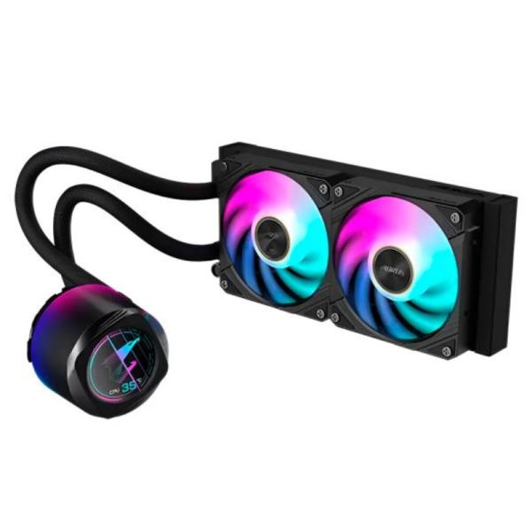 Enfriador Líquido Gigabyte Aorus Waterforce X II 240 240mm 2x120mm Pantalla LCD ARGB Negro