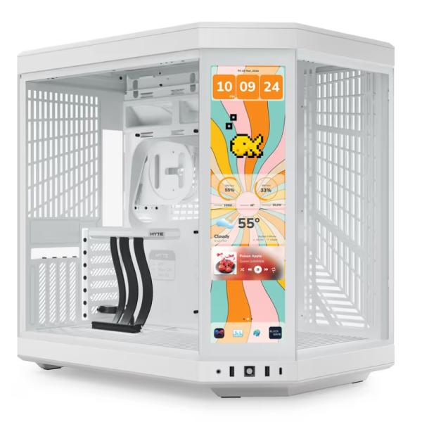 Gabinete para PC HYTE Y70 Touch Infinite Mid Tower Vidrio Templado Blanco