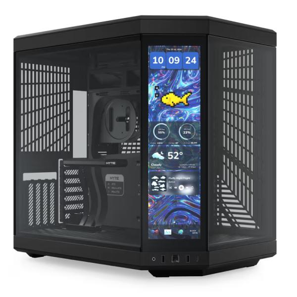 Gabinete para PC HYTE Y70 Touch Infinite Mid Tower Vidrio Templado sin Ventiladores Negro