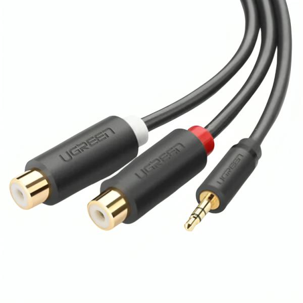 Cable AV UGREEN AV109 3.5mm Macho a 2RCA Hembra 25cm