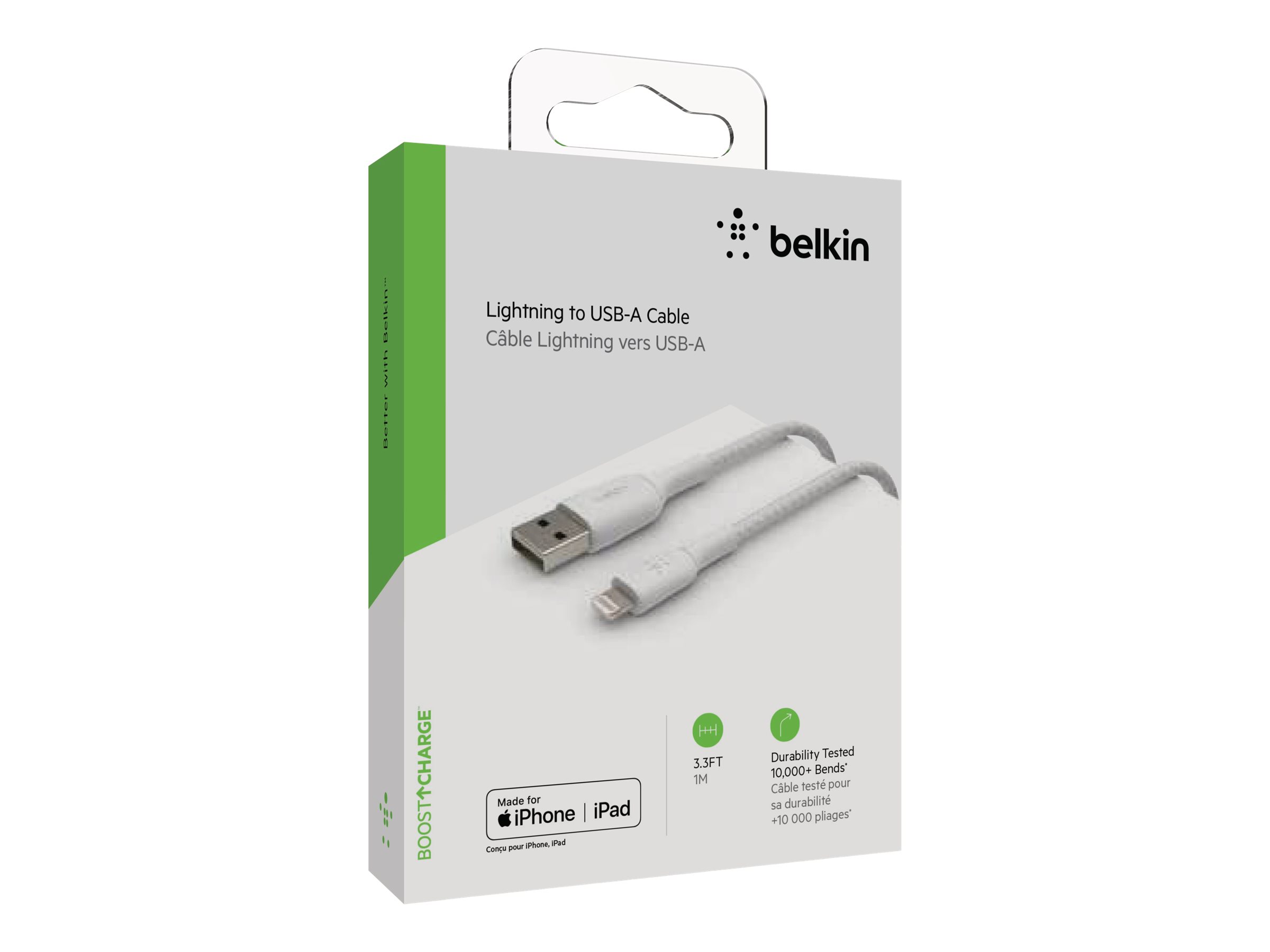Cable Belkin BoostCharge Lightning a USB-A 1 M Blanco