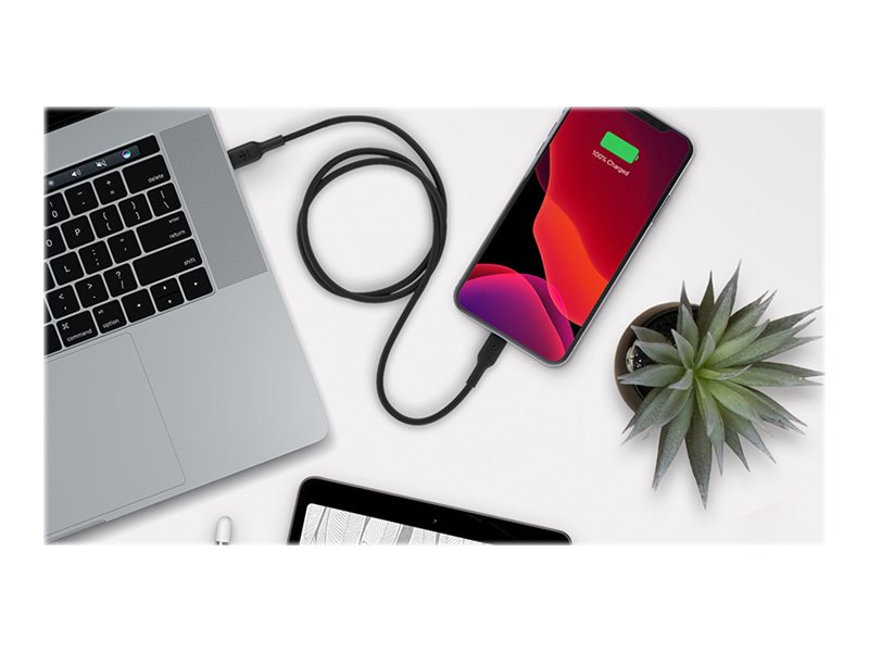 Cable Belkin BoostCharge USB-C a Lightning 18 W 1 M Negro