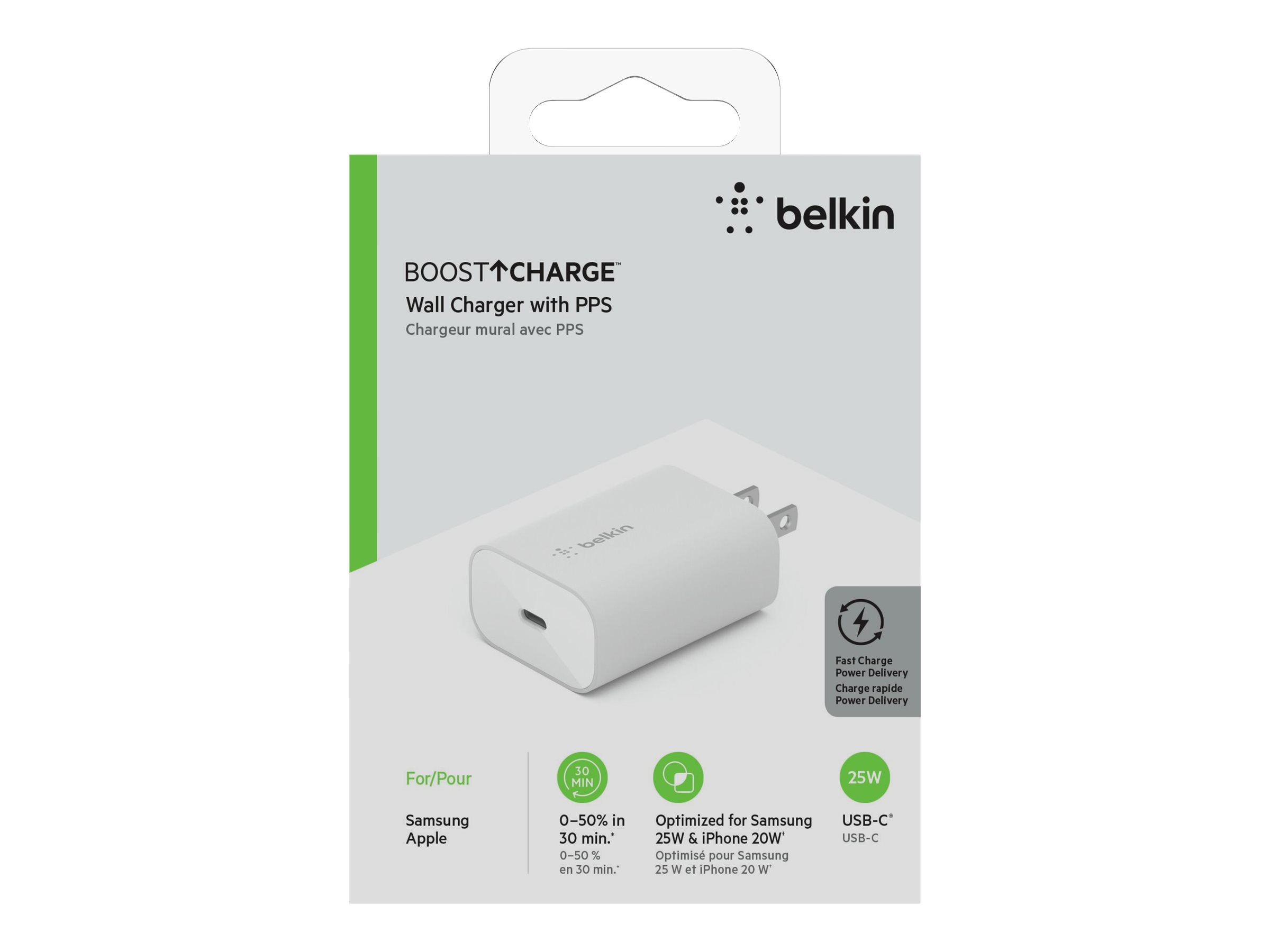 Belkin - - 25 vatios - PD 3.0 (24 pin USB-C) - Estados Unidos