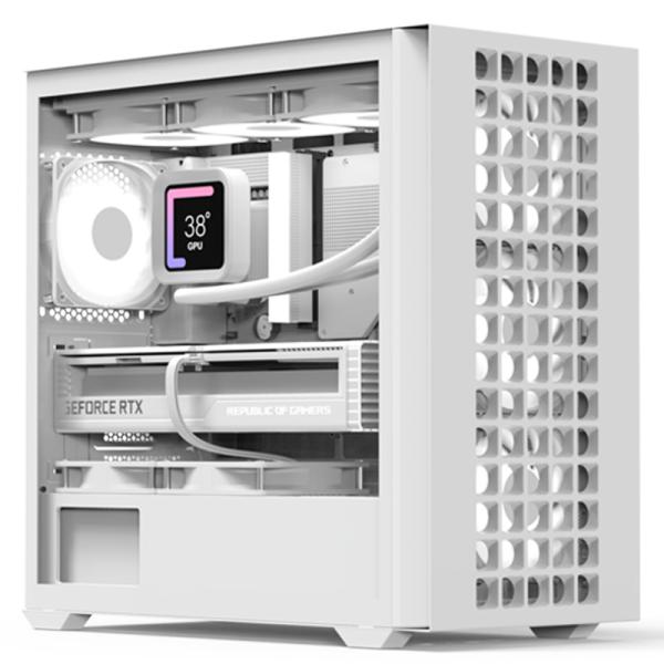 Gabinete para PC AeroCool D302A-G-WT-V1 Mini Tower Vidrio Templado 4 Ventiladores Blanco