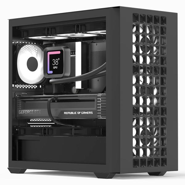 Gabinete para PC AeroCool D302A-G-BK-V1 Mini Tower Vidrio Templado 4 Ventiladores Negro