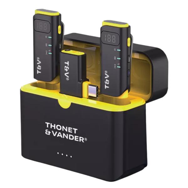 Micrófono Thonet & Vander VX390 Lavalier Inalámbrico Omnidireccional USB-C Doble