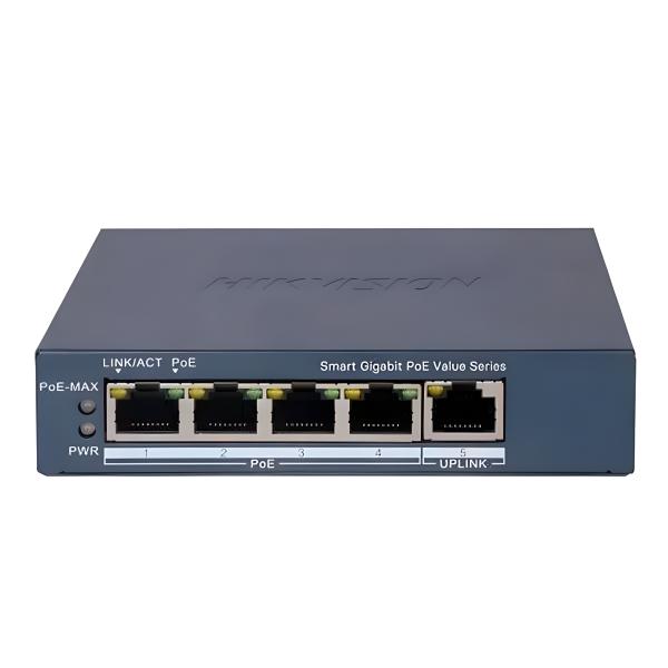 Switch Hikvision DS-3E1505P-EI/M(O-STD) 5 Puertos Gigabit 60 W Administrable