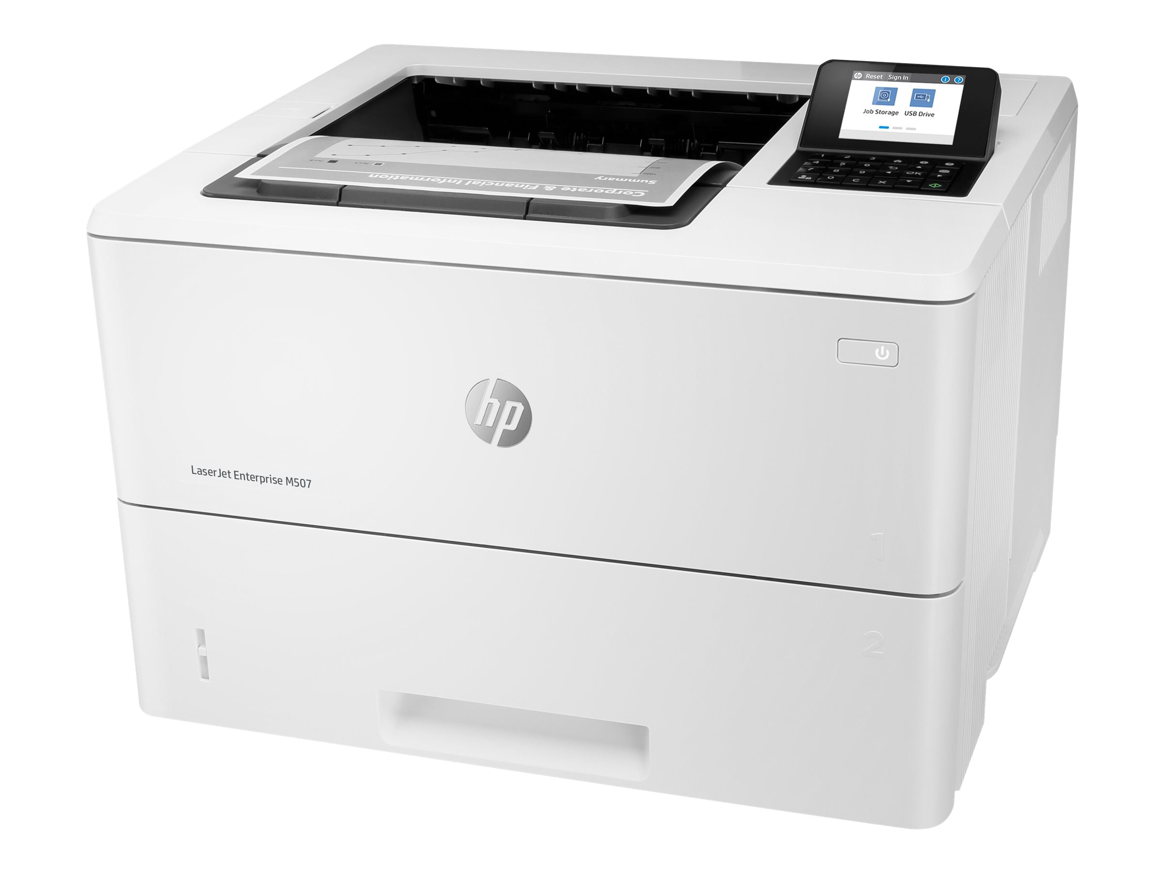 HP LaserJet Enterprise M507dn - Impresora - B/N - a dos caras - laser - A4/Legal - 1200 x 1200 ppp - hasta 52 ppm - capacidad: 650 hojas - USB 2.0, Gigabit LAN, host USB 2.0