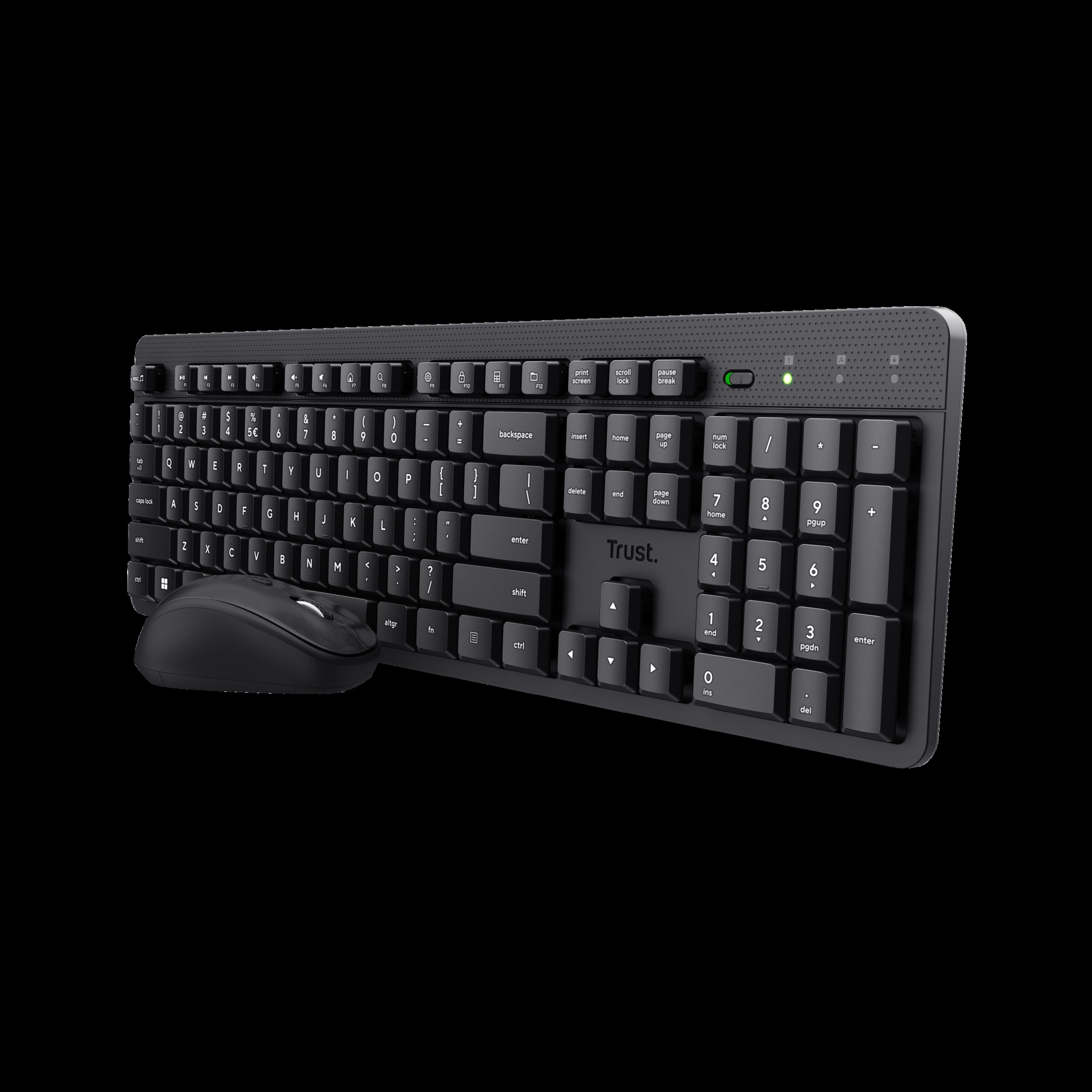 Combo Teclado y Mouse Trust Ody II Inalámbrico Inglés Silencioso