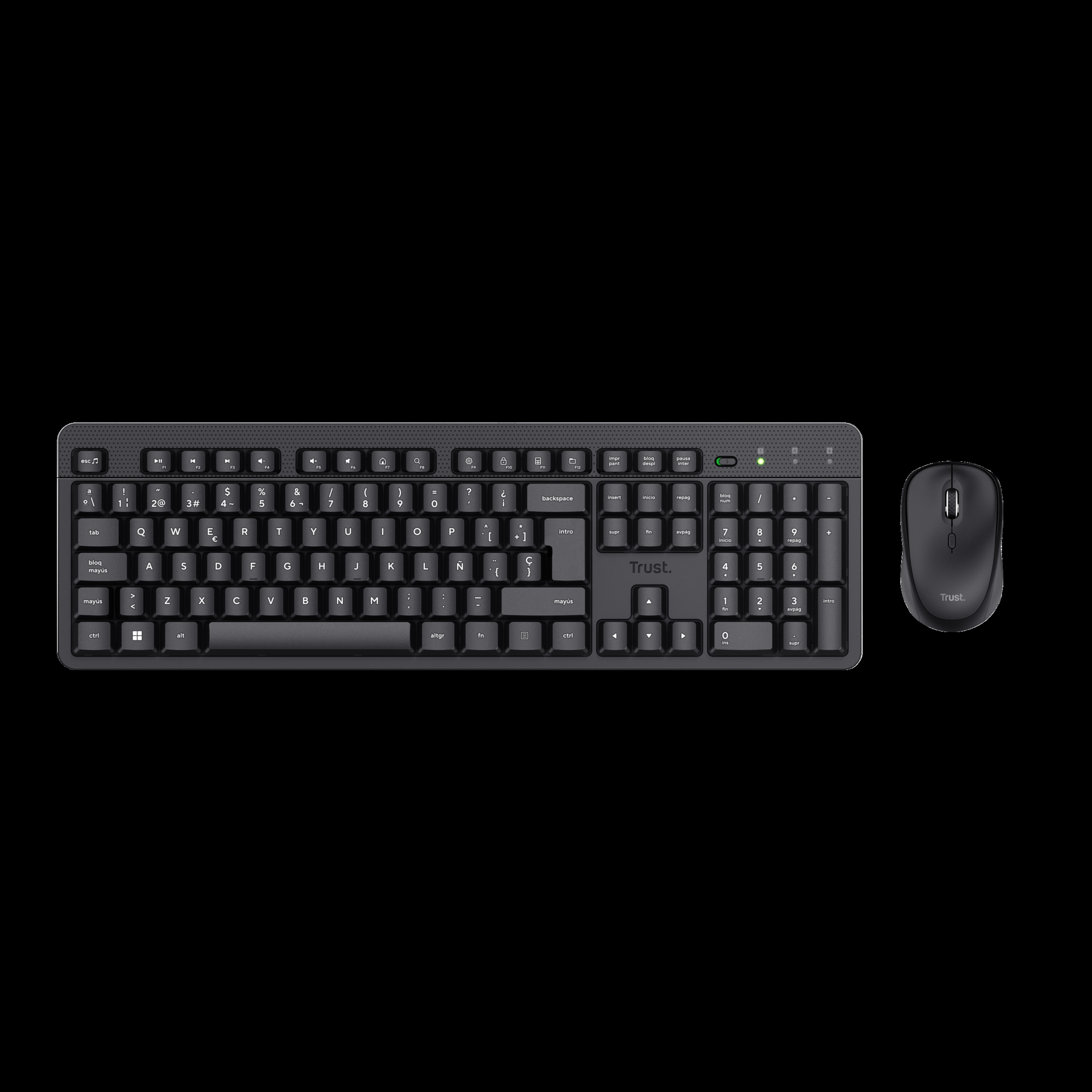 Combo Teclado y Mouse Trust Ody II Inalámbrico Silencioso