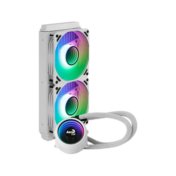 Enfriador Líquido AeroCool Mirage L240 240mm 2x120mm ARGB Blanco