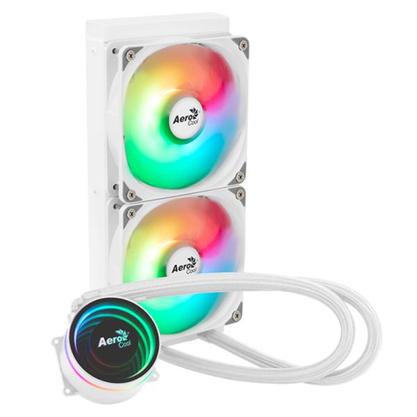 Enfriador Líquido AeroCool Oasis L240 240mm 2x120mm ARGB Blanco