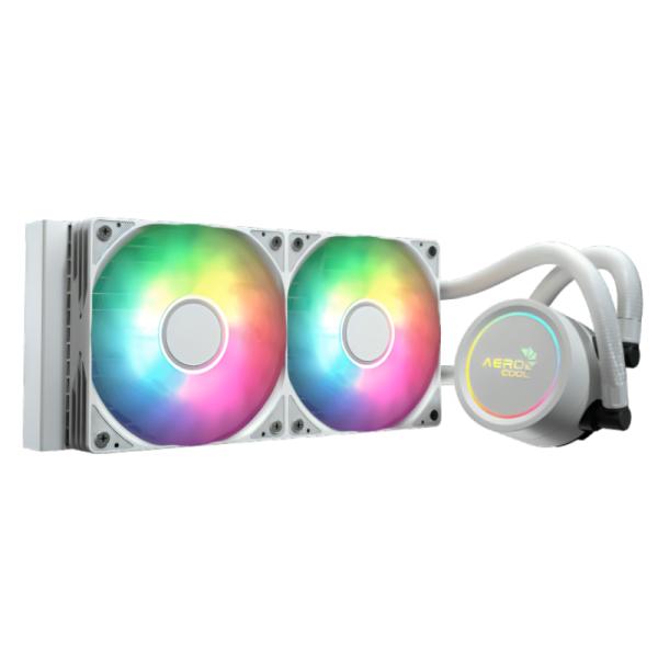 Enfriador Líquido AeroCool Abyss L240R 240mm 2x120mm ARGB Blanco