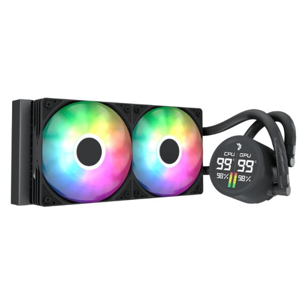 Enfriador Líquido AeroCool Abyss L240R Digi 240mm 2x120mm ARGB Negro