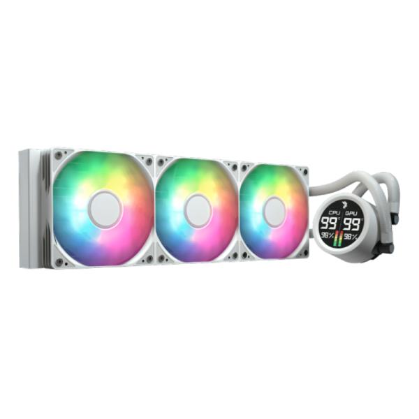 Enfriador Líquido AeroCool Abyss L360R Digi 360mm 3x120mm ARGB Blanco