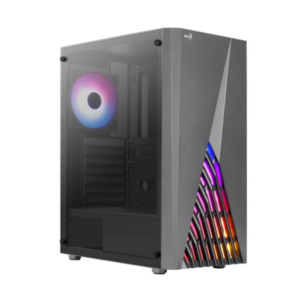 Gabinete para PC AeroCool Delta G-BK-V2 Mid Tower Vidrio Templado 4 Ventiladores RGB Negro