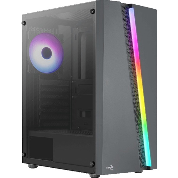 Gabinete para PC AeroCool Blade-G-BK-V1 Mid Tower Vidrio Templado 4 Ventiladores RGB Negro
