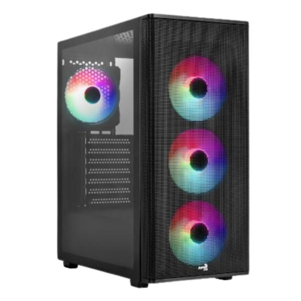 Gabinete para PC AeroCool Designer-G-BK-V2 Vidrio Templado 4 Ventiladores ARGB Negro