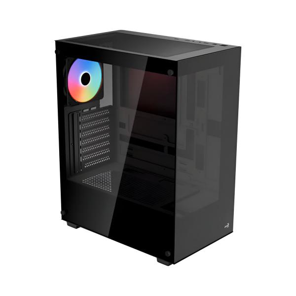 Gabinete para PC AeroCool Pivot V2 Mid Tower Vidrio Templado 1 Ventilador RGB Negro