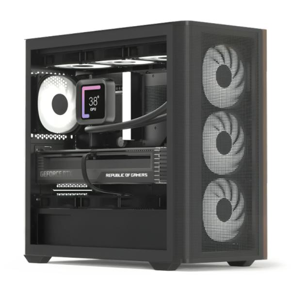 Gabinete para PC AeroCool D301A V2 Mini Tower Vidrio Templado 4 Ventiladores RGB Negro