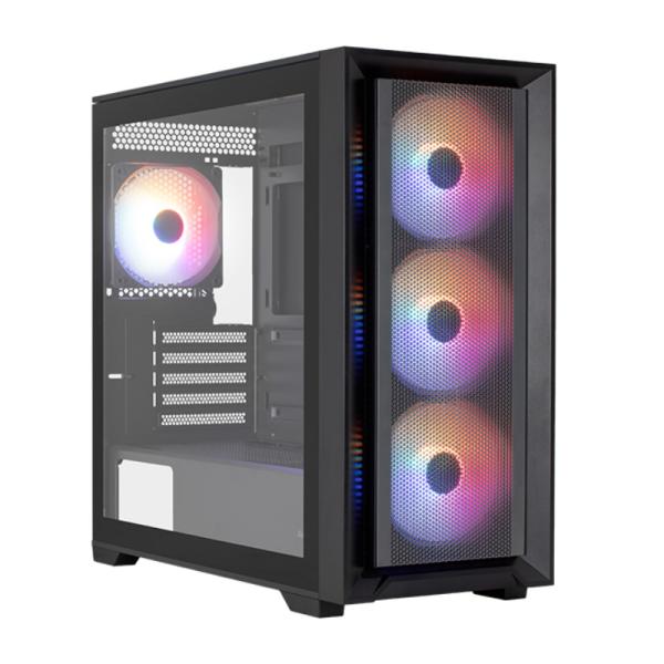 Gabinete para PC AeroCool Tern Mini V2 Mini Tower Vidrio Templado 4 Ventiladores RGB Negro