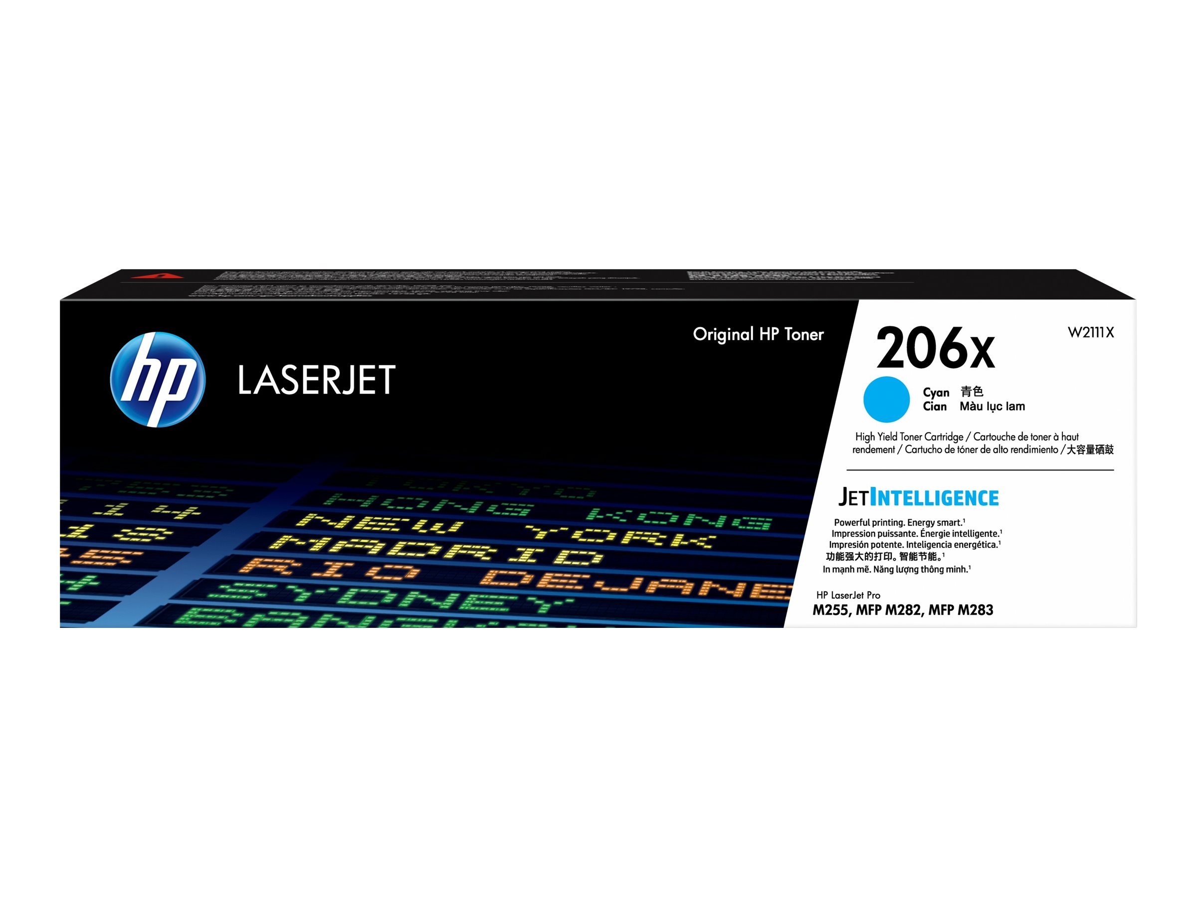 Tóner HP 206X W2111X Cyan Alto Rendimiento 2.450 Páginas