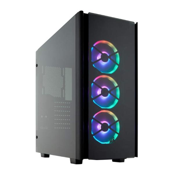 Gabinete para PC Corsair Obsidian Series 500D Mid Tower Vidrio Templado 3 Ventiladores RGB Negro