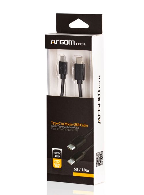 Cable Argom ARG-CB-0065 USB-C a Micro USB 1.8m