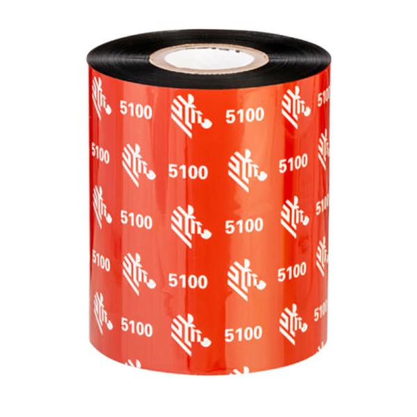 Ribbon de Resina Zebra 5100 89mm Núcleo 1″ 6 Rollos/Caja