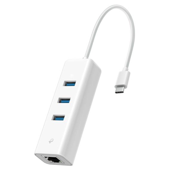 Hub TP-Link UE330C USB-C 3 Puertos Gigabit Ethernet 5Gbps