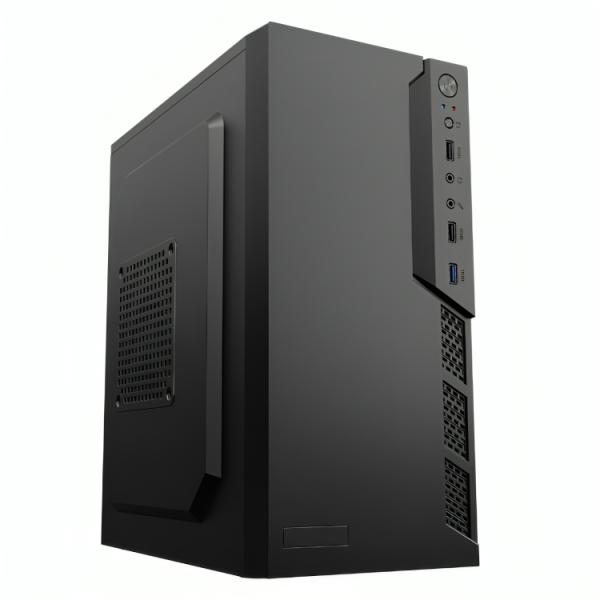 Gabinete para PC KME CM23KTRA001C Mini Tower Micro-ATX sin Ventiladores Fuente 600 W