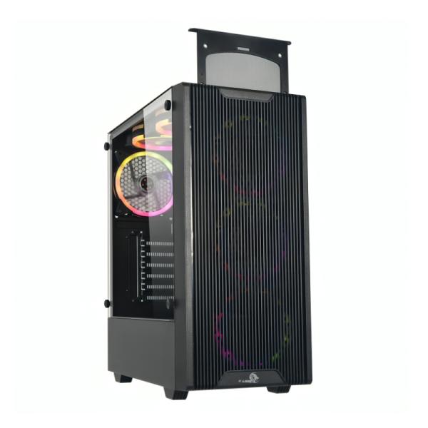 Gabinete para PC X-LION H8-675 Vidrio Templado 3 Ventiladores RGB Negro