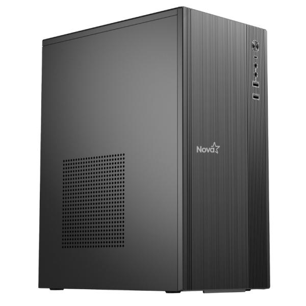 Gabinete para PC Nova MZ-550B sin Ventiladores Fuente 600 W Negro