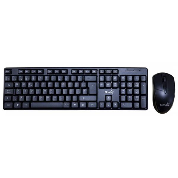 TECLADO Y MOUSE NOVA KB3782U0001C ALÁMBRICO USB