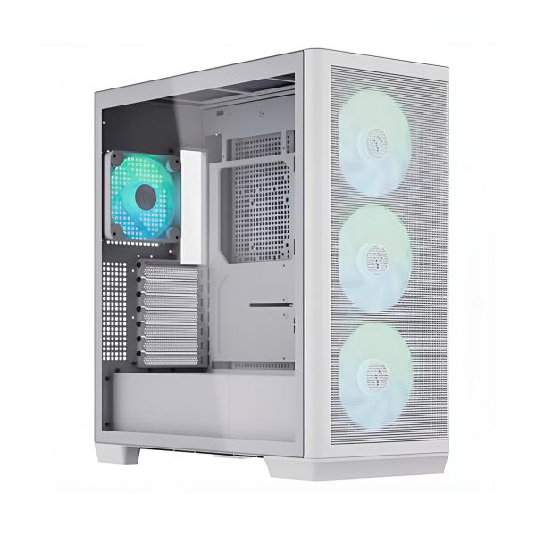 Gabinete para PC APNX C1-WT-V1 Mid Tower ATX 4 Ventiladores ARGB Blanco
