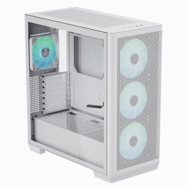 Gabinete para PC APNX C1-R-WT-V1 Mid Tower 4 Ventiladores Blanco