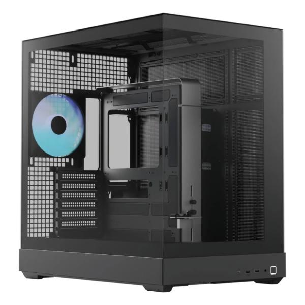 Gabinete para PC APNX V2-F-BK-V1 Mid Tower Vidrio Templado 4 Ventiladores RGB Negro