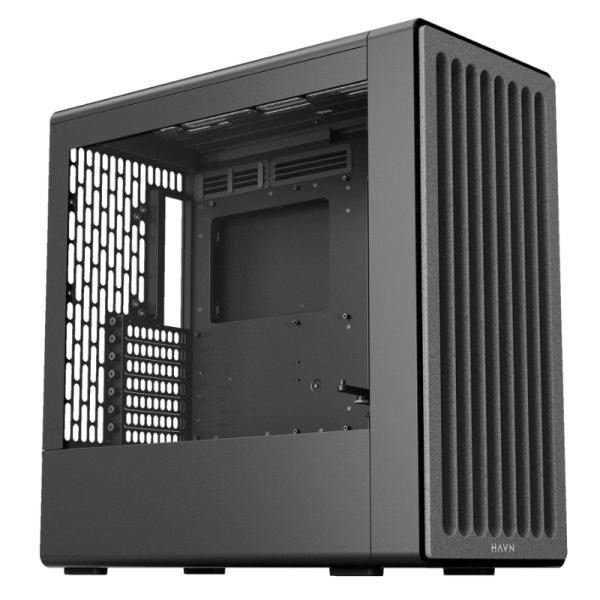 Gabinete para PC HAVN BF 360 Mid Tower sin Ventiladores Negro