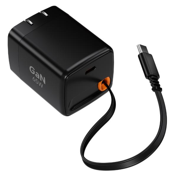 Cargador de Pared Nova AD-782 USB-C 65 W 80 cm Retráctil Negro