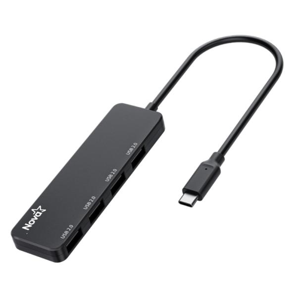 Hub Nova AHB1S240002C USB-C 4 Puertos USB 2.0 480Mbps