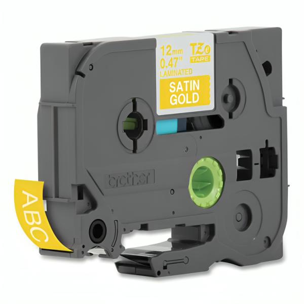 Cinta Brother TZE-MQ835G 12mm X 5m Blanco Sobre Dorado P-TOUCH