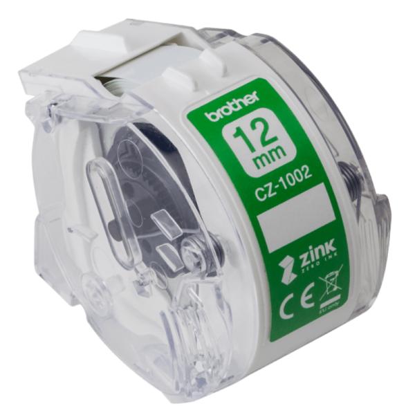 Rollo de Etiquetas Continuo Zero Ink Brother CZ1002 12mm X 5m VC-500W