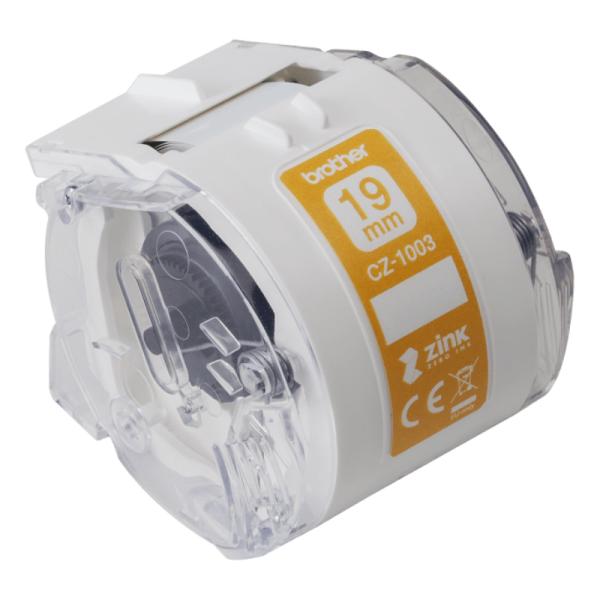 Rollo de Etiquetas Continuo Zero Ink Brother CZ1003 19mm X 5m VC-500W