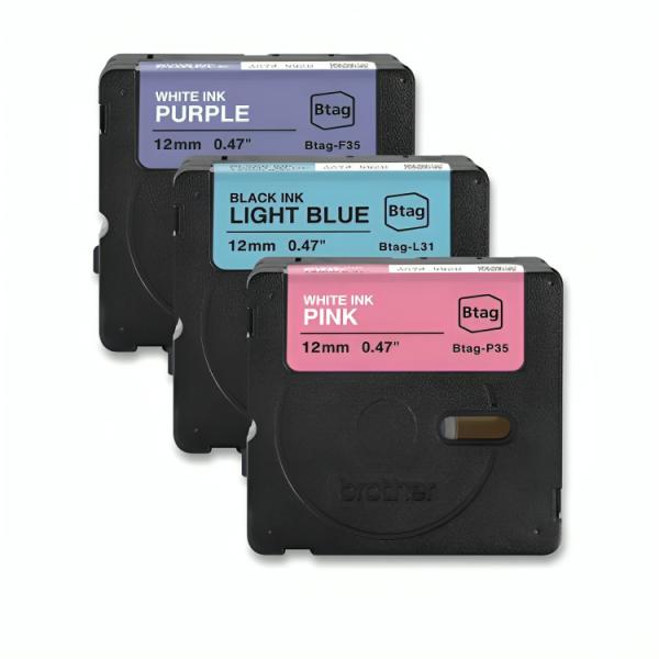 Cinta para Etiquetadora Brother BTAG3M02 12mm X 4m 3 Pack
