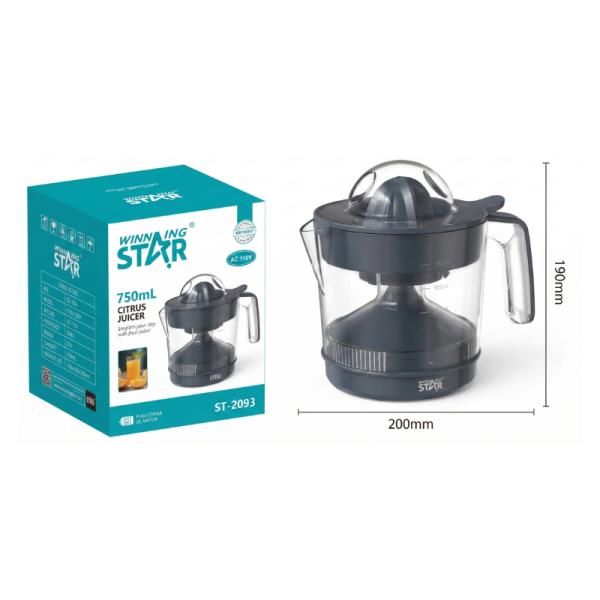 Exprimidor WINNINGSTAR ST-2093 0.75 L 30 W Negro