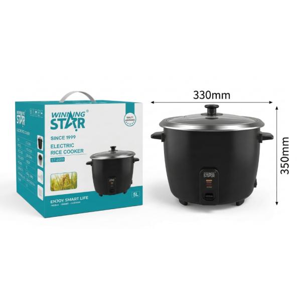 Olla Arrocera WINNINGSTAR ST-2000 5 L 900 W Negro