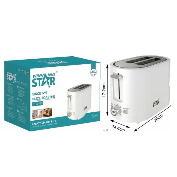Tostadora WINNINGSTAR ST-2101 750 W Blanco